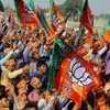 People throng the venue of Prime Minister Narendra Modi's Parivartan Sankalp rally in Phulpur, Uttar Pradesh on Monday.