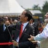 Indian Prime Minister Narendra Modi flies kites with Indonesian President Joko Widodo during the India-Indonesia Kite Exhibition, in Jakarta, Indonesia, Wednesday, May 30, 2018.