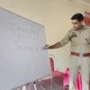 Superintendent of Police (South Jammu) Sandeep Chaudhary gives free coaching to the students preparing for various examinations including Civil Services, in Jammu on Wednesday, June 06, 2018.