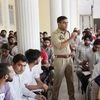 Superintendent of Police (South Jammu) Sandeep Chaudhary gives free coaching to the students preparing for various examinations including Civil Services, in Jammu on Wednesday, June 06, 2018. (PTI Photo)