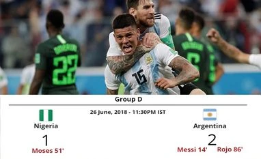 Messi and Rojo clinch dramatic victory to send Argentina into knockouts Argentina wins