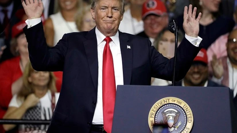 President Donald Trump gestures during a rally President Donald Trump gestures during a rally