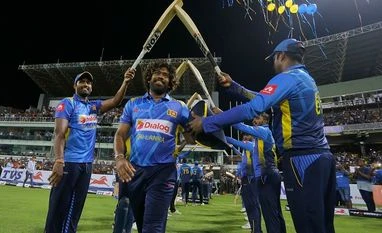 To survive in cricket be a match-winner: Lasith Malinga to youngsters Lasith Malinga is congratulated by his teammates during the last one-day international cricket match of his career