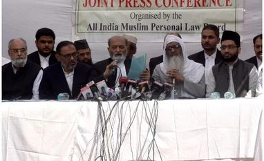 UCC not suitable for multi-religious country like India: AIMPLB Members of All India Muslim Personal Law Board during the Press Conference after Supreme court Verdict on Ram Janam Bhumi in New Delhi on Saturday/PHOTO-DALIP KUMAR