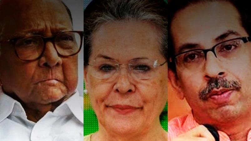 Uddhav Thackeray, Sharad Pawar, Sonia Gandhi Uddhav Thackeray, Sharad Pawar, Sonia Gandhi