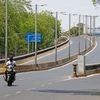 A deserted road during nationwide lockdown to slow spreading coronavirus (COVID-19) disease i