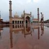 A view of Jama Masjid during the rain in New Delhi. Photo: ANI