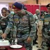 Maj Gen IM Lamba, General Officer Commanding, cutting a cake on the occasion of National Doctors' Day, at Military Hospital in Prayagraj on Wednesday.