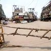 A deserted view of Aminabad Market  during the total lockdown imposed by the state government for three consecutive days due to surge in COVID-19 cases, in Lucknow on Saturday.