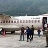 Flight services resume at Bhuntar Airport after four months during the Covid-19 pandemic in Kullu on Thursday. Photo: ANI