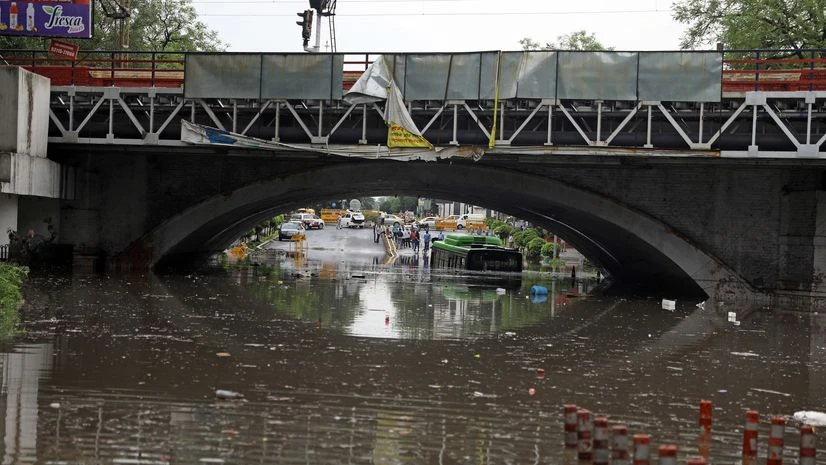 Delhi rains, monsoon, Minto Bridge Delhi rains, monsoon, Minto Bridge