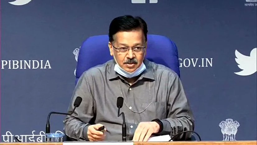 Rajesh Bhushan, health secretary Union Health Ministry Secretary, Rajesh Bhushan addresses during a press conference on Covid-19, in New Delhi.