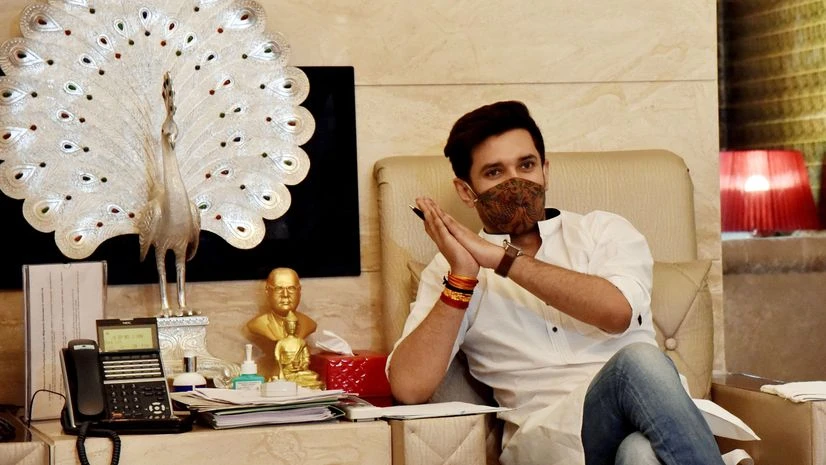 Chirag Paswan, LJP Lok Janshakti Party president Chirag Paswan holds a meeting with party leaders.