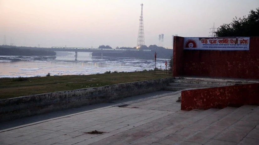 Deserted Chhath Puja Ghat Deserted view of a Chhath Puja Ghat as they are closed for Chhath Puja amid the rising cases of COVID-19 in New Delhi on Saturday.