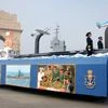 The tableau of the Indian Army passes through the Rajpath during the full dress rehearsal for the Republic Day Parade-2021, in New Delhi on Saturday.
