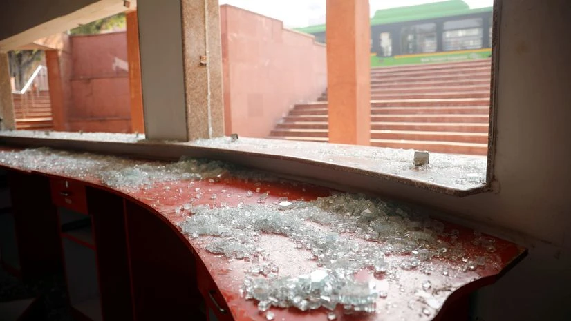Vandalised ticket counters seen after farmers' tractor rally, at Red Fort in New Delhi Vandalised ticket counters seen after farmers' tractor rally, at Red Fort in New Delhi