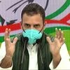 Congress leader Rahul Gandhi addresses during a press conference in New Delhi
