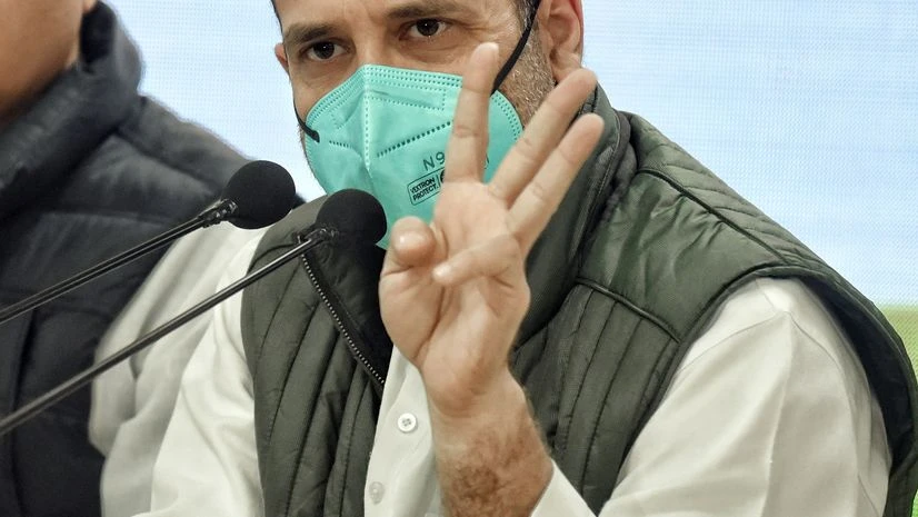 Congress leader Rahul Gandhi addressing media at AICC HQ in New Delhi Congress leader Rahul Gandhi addressing media at AICC HQ in New Delhi