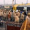 Security personnel at Ghazipur border where farmer's stage a protest against farm laws