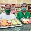 A sweet shop designed the sweets in respective party symbols ahead of the upcoming election , in Siliguri on Tuesday.