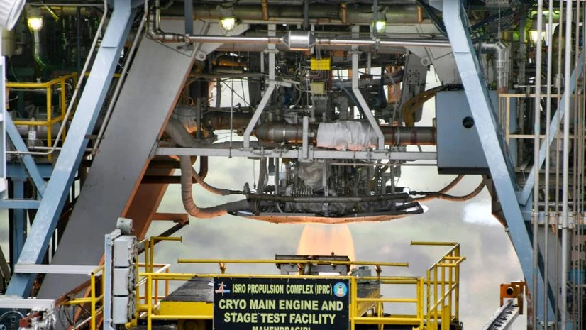 ISRO Gaganyaan ISRO successfully conducts the qualification test of Cryogenic Engine for the Gaganyaan programme in Tamil Nadu's Mahendragiri. (ANI Photo)