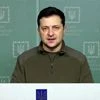 Ukraine President Vladimir Zelensky addresses the media on the Ukraine-Russia war, in Kyiv on Saturday.