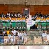 Supporters attend Indian Youth Congress's 'Rajiv Kranti' India Jodo campaign on former Prime Minister Rajiv Gandhi's 31st death anniversary, at Talkatora Stadium, in New Delhi on Saturday.