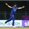Mumbai: Jasprit Bumrah of Mumbai Indians celebrates the wicket of Mitchell Marsh of Delhi Capitals, during the Indian Premier League 2022 cricket match between Mumbai Indians and Delhi Capitals, at the Wankhede Stadium in Mumbai, Saturday, May 21, 20