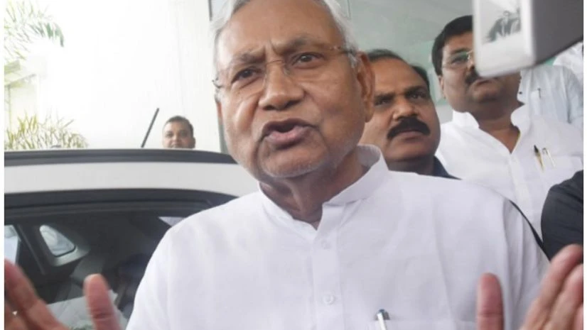 Nitish Kumar Patna: Bihar Chief Minister Nitish Kumar speaks to media persons after a meeting with senior leaders, in Patna, Sunday, May 22, 2022. (PTI Photo