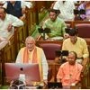 Uttar Pradesh Finance Minister Suresh Kumar Khanna presents the budget in UP Assembly, in Lucknow (Photo: PTI)