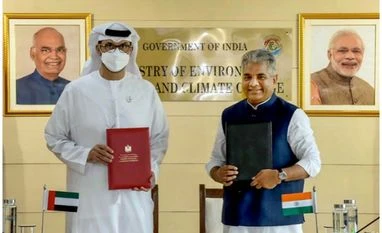 UAE willing to contribute to India's 500GW clean energy goal: Al Jaber Sultan Al Jaber( L) Bhupender Yadav (R)