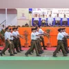 Rashtriya Swayamsevak Sangh, RSS Nagpur: Volunteers conduct a march during the concluding function of the third-year Officers Training Camp (OTC) of RSS, at Reshimbag in Nagpur, Thursday, June 2, 2022. (PTI Photo)(