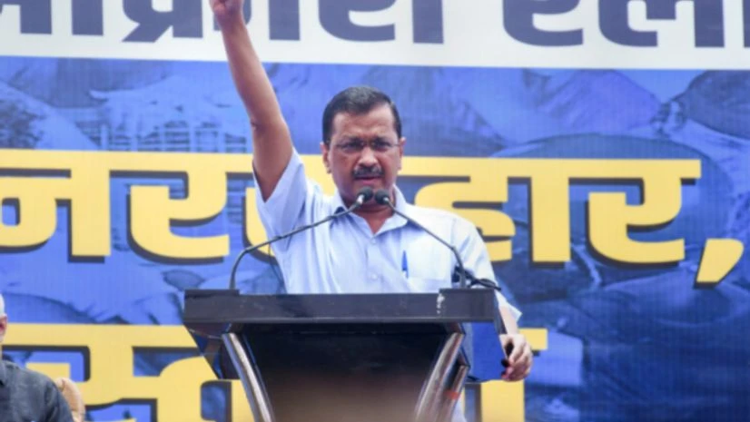 Arvind Kejriwal New Delhi: Delhi CM Arvind Kejriwal speaks during 'Jan Aakrosh Rally' over the recent targeted killings of Kashmiri Pandits in Kashmir, at Jantar Mantar in New Delhi, Sunday, June 5, 2022. (PTI Photo)(