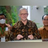 Anthony Albanese Australian Prime Minister Anthony Albanese, center, delivers his speech at Universitas Hasanuddin in Makassar, South Sulawesi, Indonesia, Tuesday, June 7, 2022. Albanese on Tuesday visited the eastern Indonesian area with close ties to Indigenous Aus