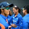 Indian skipper Harmanpreet Kaur has a light moment during a team huddle ahead of the 1st Semi-Final match between India women and England women, at Edgbaston, in Birmingham on Saturday (Photo: ANI)