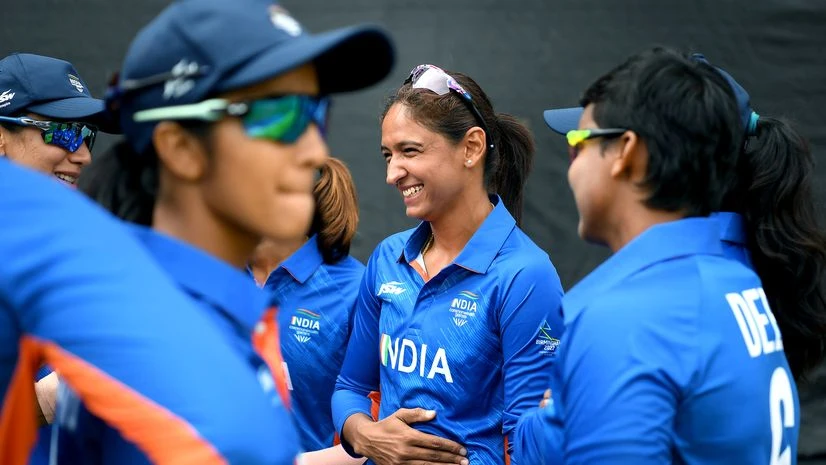Indian skipper Harmanpreet Kaur has a light moment during a team huddle ahead of the 1st Semi-Final match between India women and England women, at Edgbaston, in Birmingham on Saturday (Photo: ANI) Indian skipper Harmanpreet Kaur has a light moment during a team huddle ahead of the 1st Semi-Final match between India women and England women, at Edgbaston, in Birmingham on Saturday (Photo: ANI)