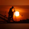 Mahatma Gandhi Jayanti 2024: Top 100 quotes by the Father of the Nation Silhouette of the statue of Mahatma Gandhi seen during the partial solar eclipse, at Marina Beach, in Chennai. (Photo: ANI)