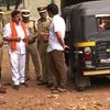 Karnataka Home Minister Araga Jnanendra visits the spot whera an autorickshaw blast occured, in Mangaluru on Wednesday.