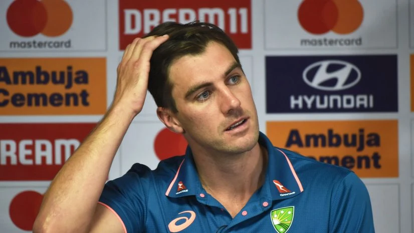 Pat Cummins Australia captain Pat Cummins during a press conference on the eve of the first test match between India and Australia, in Nagpur.