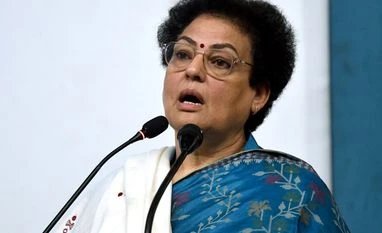 Manipur video: NCW takes suo motu cognisance, asks police to take action National Commission for Women (NCW) chairperson Rekha Sharma addresses the National Seminar on Anti Human Trafficking, at Sher-i-Kashmir International Convention Centre (SKICC) located on the banks of Dal Lake, in Srinagar on Thursday.