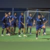 Indian football team captain Sunil Chhetri along with teammates during a practice session during a practice session ahead of the AFC Asian Cup 2023 Qualifiers match against Afghanistan, at the Salt Lake Stadium, in Kolkata on Friday. Indian football team captain Sunil Chhetri along with teammates during a practice session during a practice session ahead of the AFC Asian Cup 2023 Qualifiers match against Afghanistan, at the Salt Lake Stadium, in Kolkata on Friday.