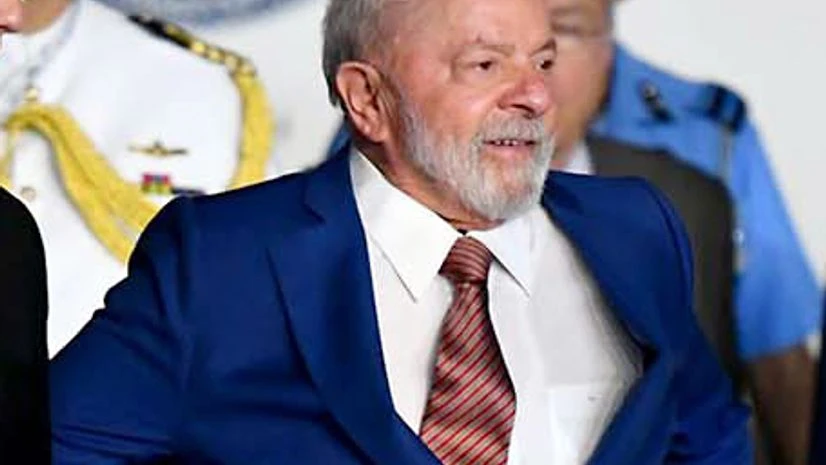 Brazilian President Luiz Inacio Lula Da Silva arrives for the G20 Summit, at Palam Airforce Airport, in New Delhi on Friday. Brazilian President Luiz Inacio Lula Da Silva arrives for the G20 Summit, at Palam Airforce Airport, in New Delhi on Friday.