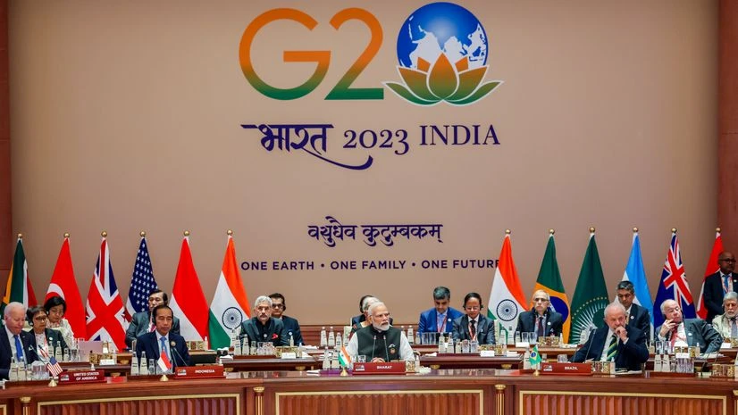 Prime Minister Narendra Modi, United States President Joe Biden, Indonesian President Joko Widodo, Brazilian President Luiz Inacio Lula Da Silva and other dignitaries attend a Session-1 on 'One Earth' during the G20 Summit, at the Bharat Mandapam, P Prime Minister Narendra Modi, United States President Joe Biden, Indonesian President Joko Widodo, Brazilian President Luiz Inacio Lula Da Silva and other dignitaries attend a Session-1 on 'One Earth' during the G20 Summit, at the Bharat Mandapam, P