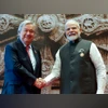 Assured Guterres of India's commitment to multilateralism: UN Ambassador Prime Minister Narendra Modi exchanges greetings with United Nations Secretary-General Antonio Guterres during the G20 Leaders' Summit, at the Bharat Mandapam, Pragati Maidan, in New Delhi on Saturday.