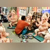 Ganesh Chaturthi expected to bring Rs 25,000 crore business: Industry body An artist gives final touch to the idols of Lord Ganesha ahead of the Ganesh Chaturthi festival, in Nagpur on Saturday.