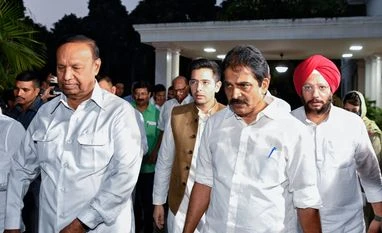 Congress General Secretary in-charge (Organisation) KC Venugopal, Dravida Munnetra Kazhagam (DMK) leader TR Baalu and other leaders leave the residence of Nationalist Congress Party (NCP) Chief Sharad Pawar after attending the INDIA Alliance Coordin Congress General Secretary in-charge (Organisation) KC Venugopal, Dravida Munnetra Kazhagam (DMK) leader TR Baalu and other leaders leave the residence of Nationalist Congress Party (NCP) Chief Sharad Pawar after attending the INDIA Alliance Coordin