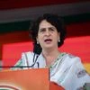 Congress General Secretary Priyanka Gandhi Vadra addresses the public meeting ahead of Chhattisgarh Assembly elections, in  Bilaspur on Monday.