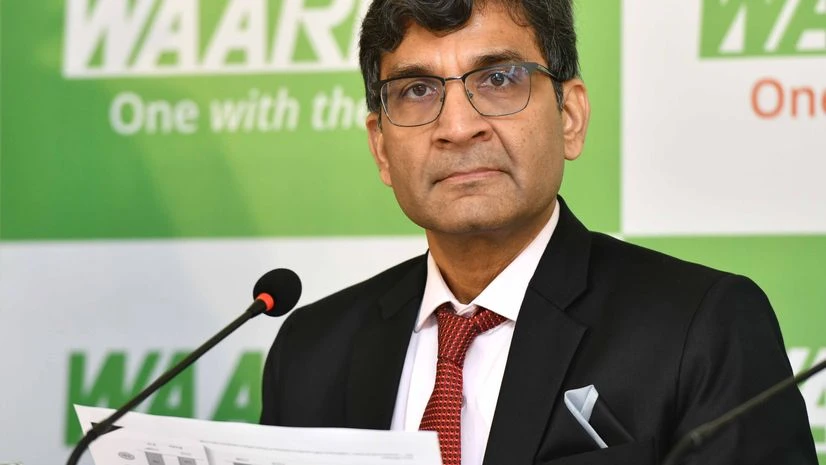 Amit Paithankar, CEO, Waaree Energies Limited | Photo: KAMLESH PEDNEKAR. Amit Paithankar, CEO, Waaree Energies Limited, at the IPO Press Conference in Mumbai