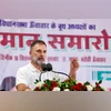 Lok Sabha LoP and Congress MP Rahul Gandhi addresses the booth workers of Unchahar Assembly, in Raebareli on Wedn