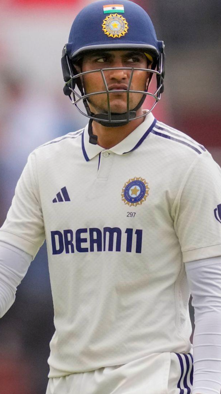 Indian skipper Gill walking back after getting dismissed in Manchester